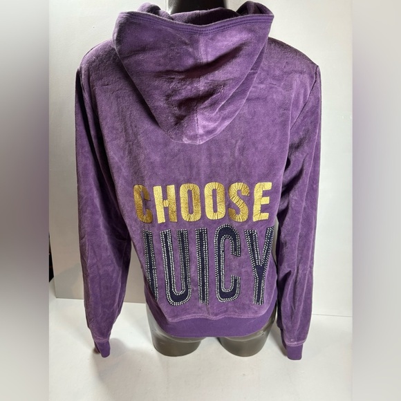 Juicy Couture Jackets & Blazers - Juicy Couture Plush Purple Hooded Jacket XL